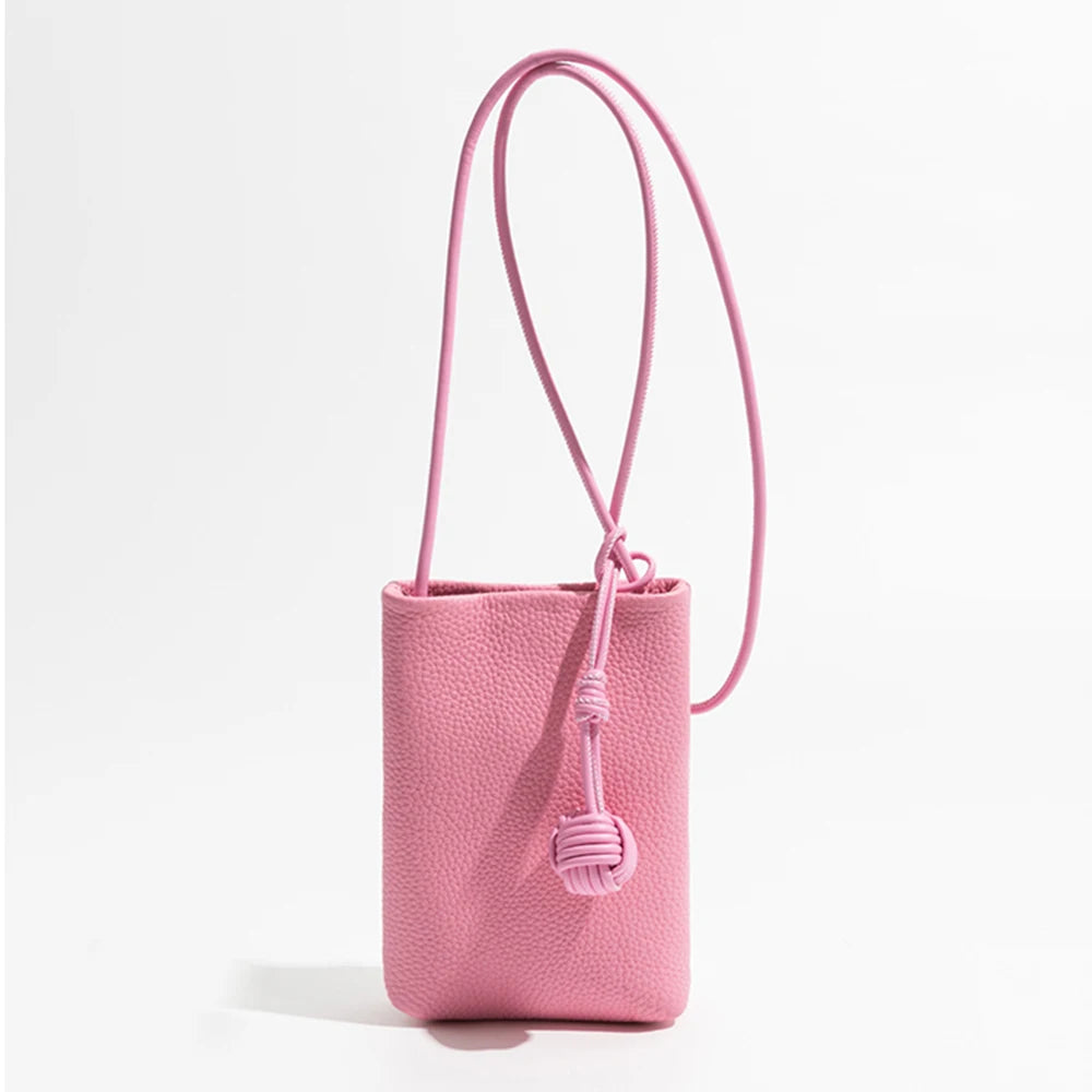 Genuine Leather Crossbody Bag Custom Initials Handwoven