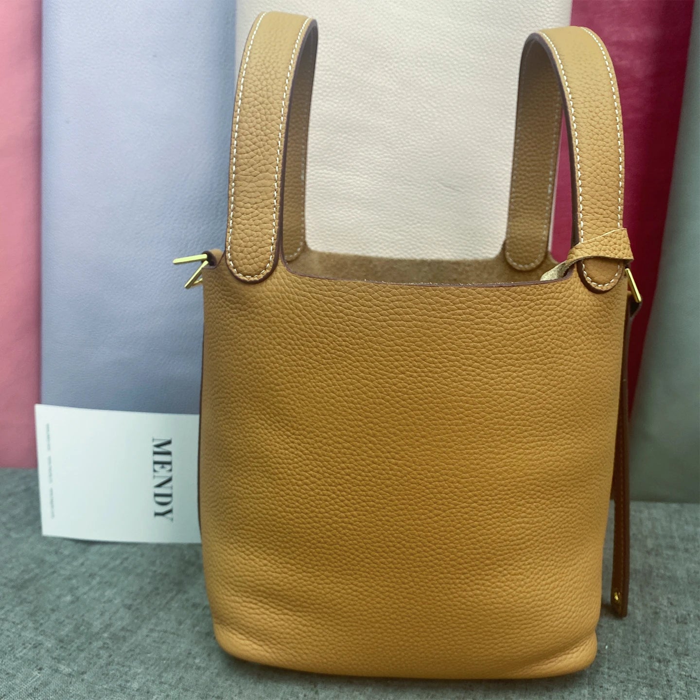 Mendy Mini Bucket Bag Women Genuine Leather Crossbody