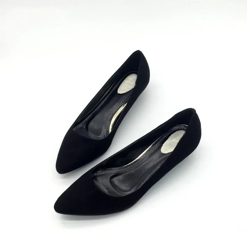 CEYANEAO Sexy Women Low Heel Pumps Slip On Spring Autumn