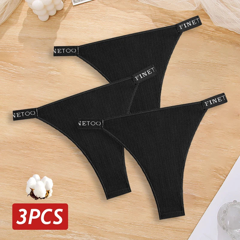 Cotton Brazilian Panties For Women Low Waist Lingerie Set