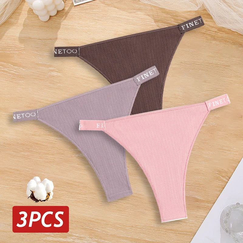 Cotton Brazilian Panties For Women Low Waist Lingerie Set