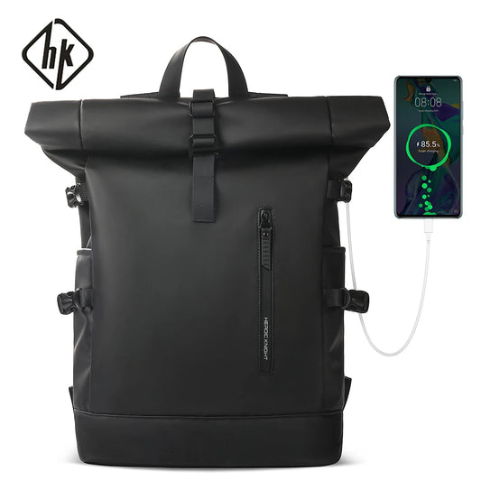 Expandable Travel Backpack For Men 15.6 Inch Laptop USB Port