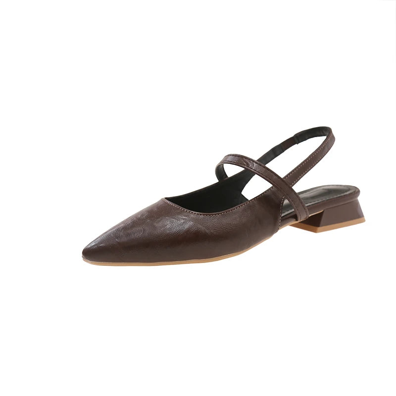 Women Patent Leather One Line Buckle Strap Cat Heel Sandals