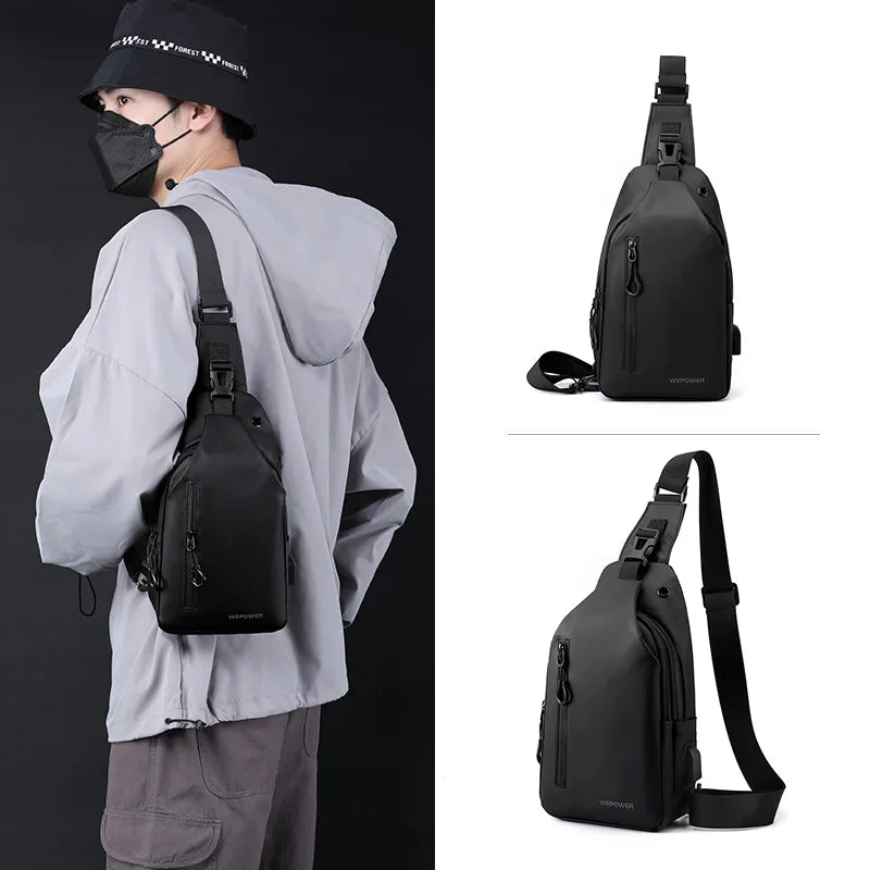 Waterproof Lightweight Crossbody Bag For Men Large Capacity
