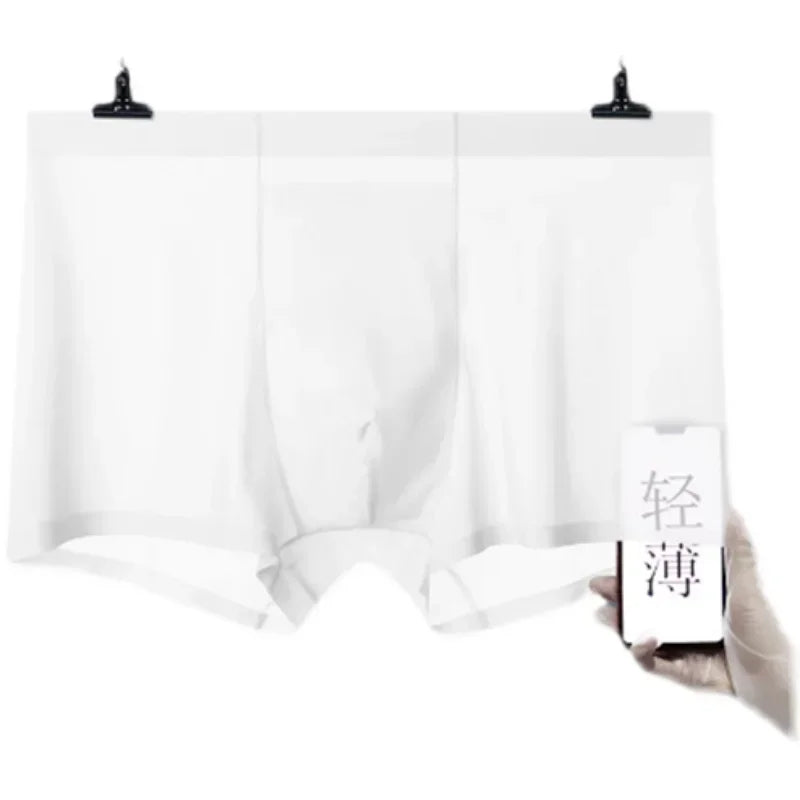 3 Pack Mens Ice Silk Seamless Breathable Plus Size Briefs