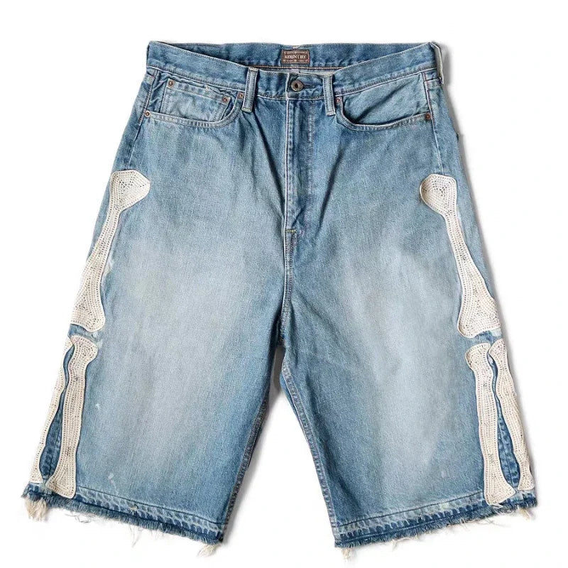 Deeptown Y2k Vintage Denim Shorts Women Baggy HipHop