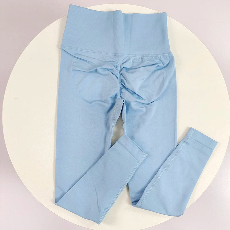 ليغينغز يوغا سلس بخصر عالٍ ورفع للصدر للنساء للياقة البدنية