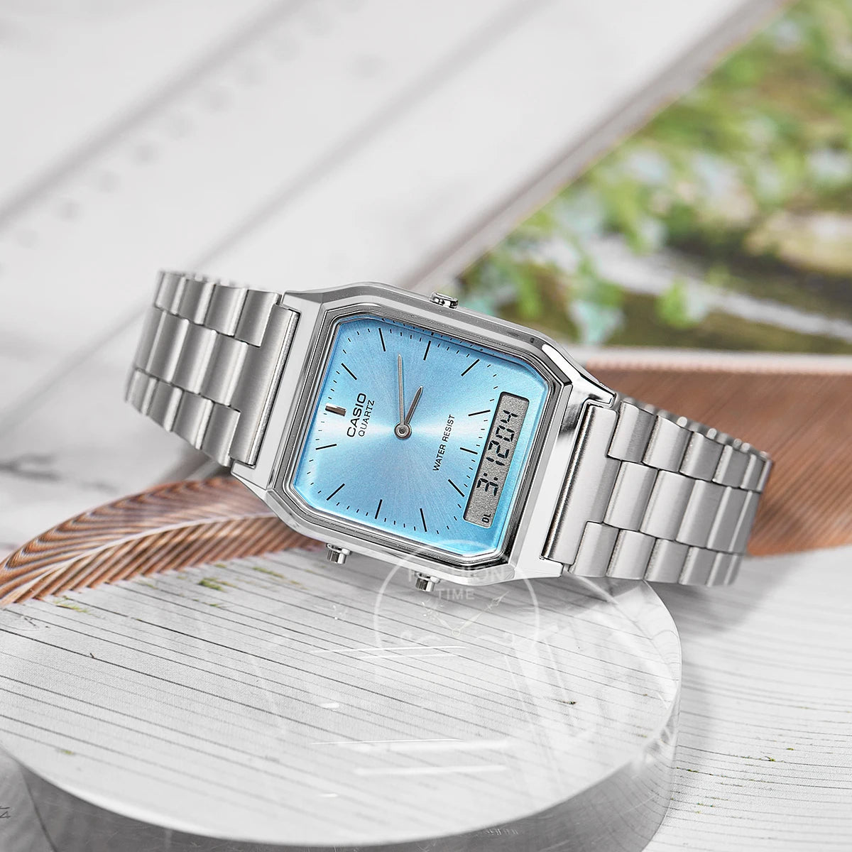 Casio Mens Dual Display Water Resistant Dial Quartz Watch