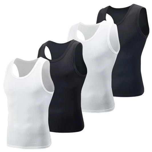 Mens Four Seasons Plus Size Sleeveless Sports Vest Running