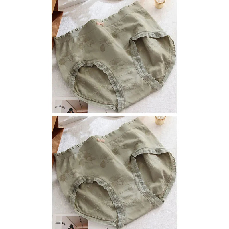 2 Pack Lace Wavy Trim Panties Womens Comfort Underwear