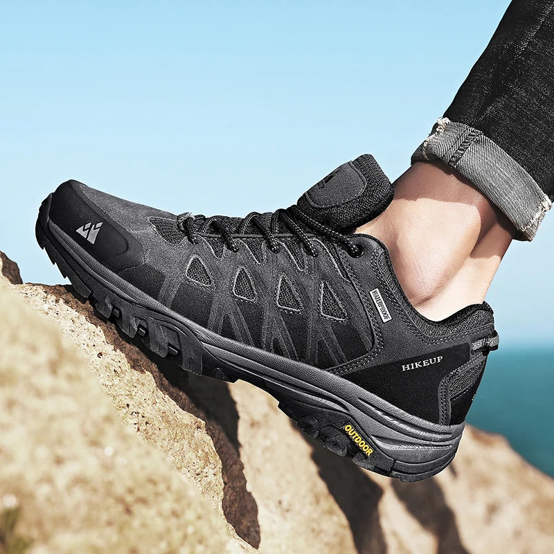 Mens Hiking Shoes Breathable Lace Up Trekking Outdoor