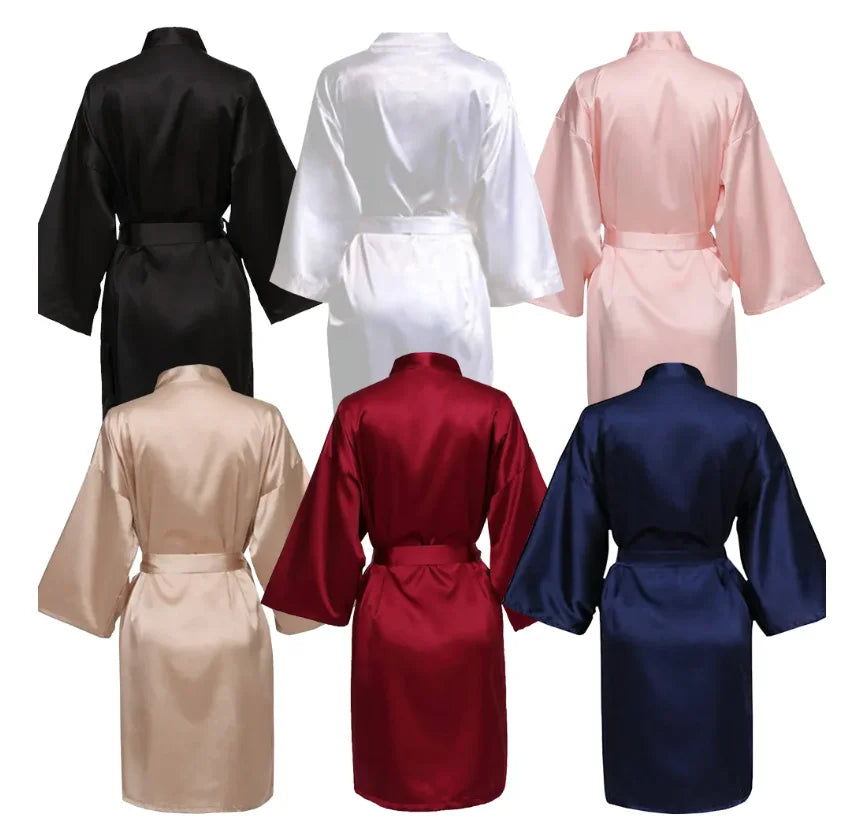 Wedding Party Bride Robe Kimono Satin Pajamas SP2000