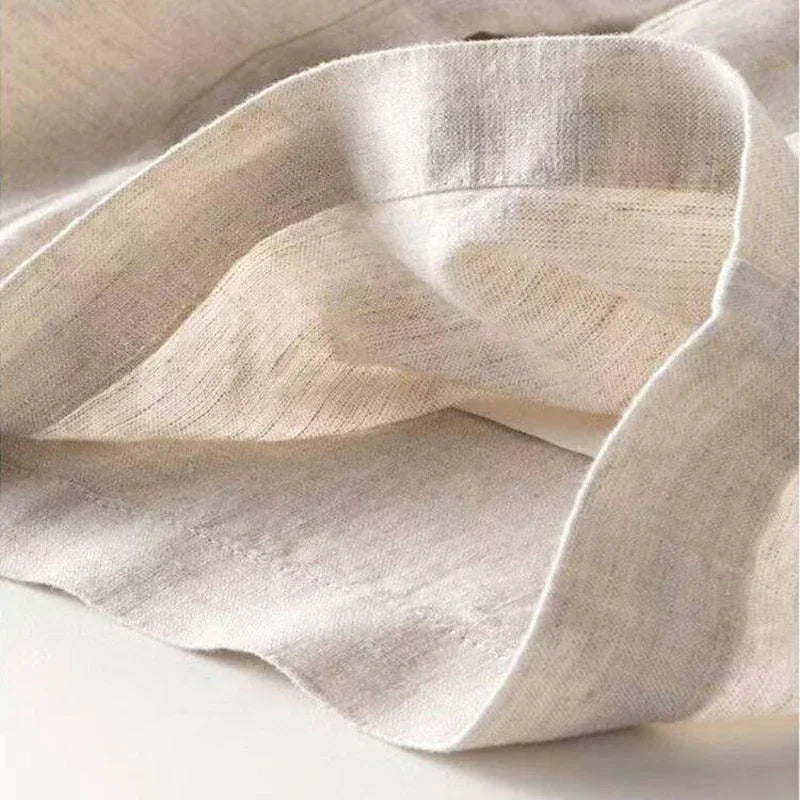 Summer Baggy Cotton Linen Pants Women White Wide Leg