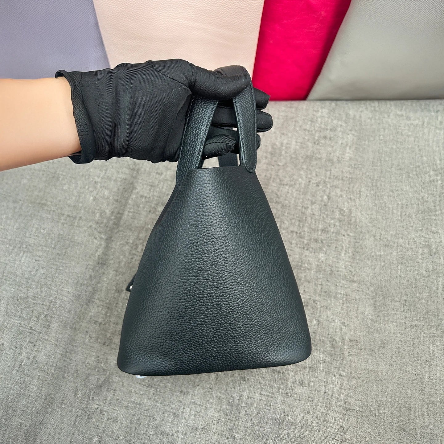 Mendy Mini Bucket Bag Women Genuine Leather Crossbody