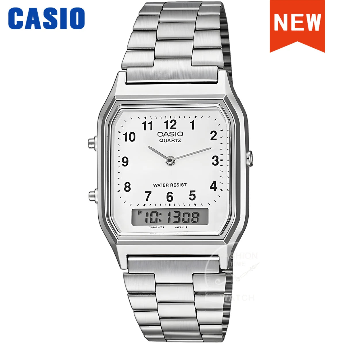 Casio Mens Dual Display Water Resistant Dial Quartz Watch