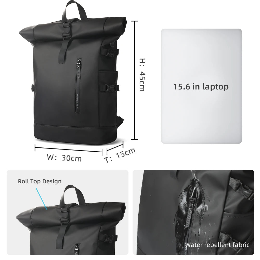Expandable Travel Backpack For Men 15.6 Inch Laptop USB Port