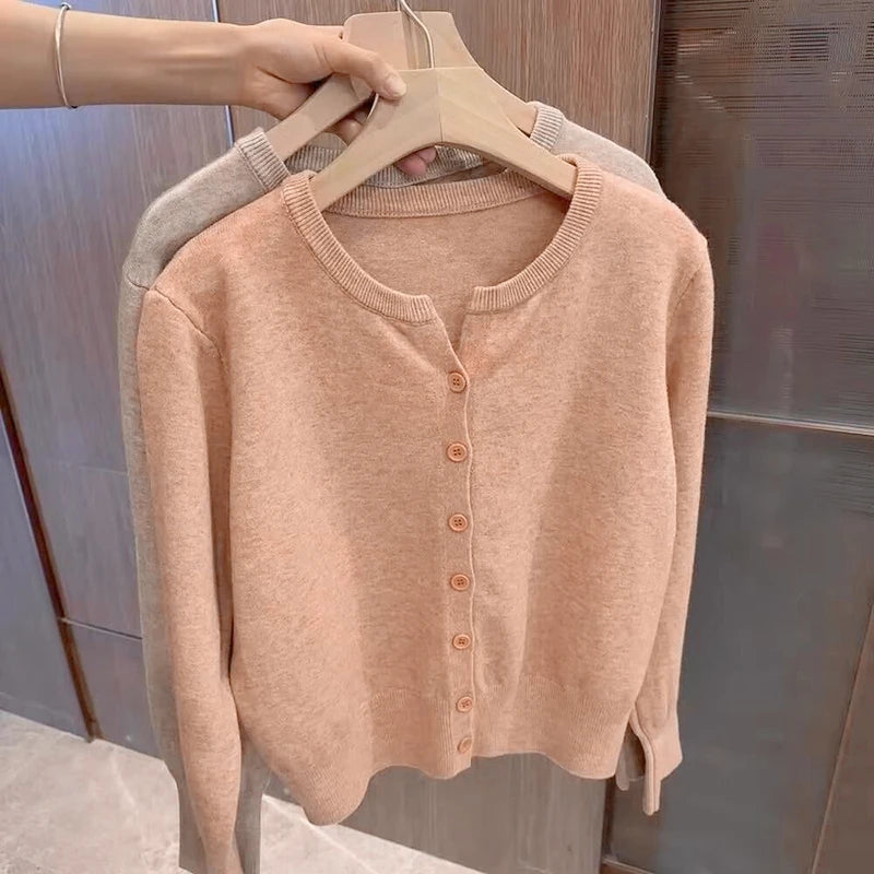 Korean Loose Knit Cashmere Fleece Sweater for Women