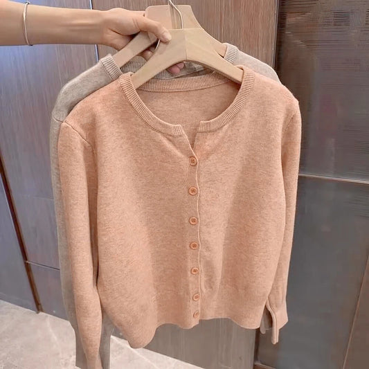 Korean Loose Knit Cashmere Fleece Sweater for Women