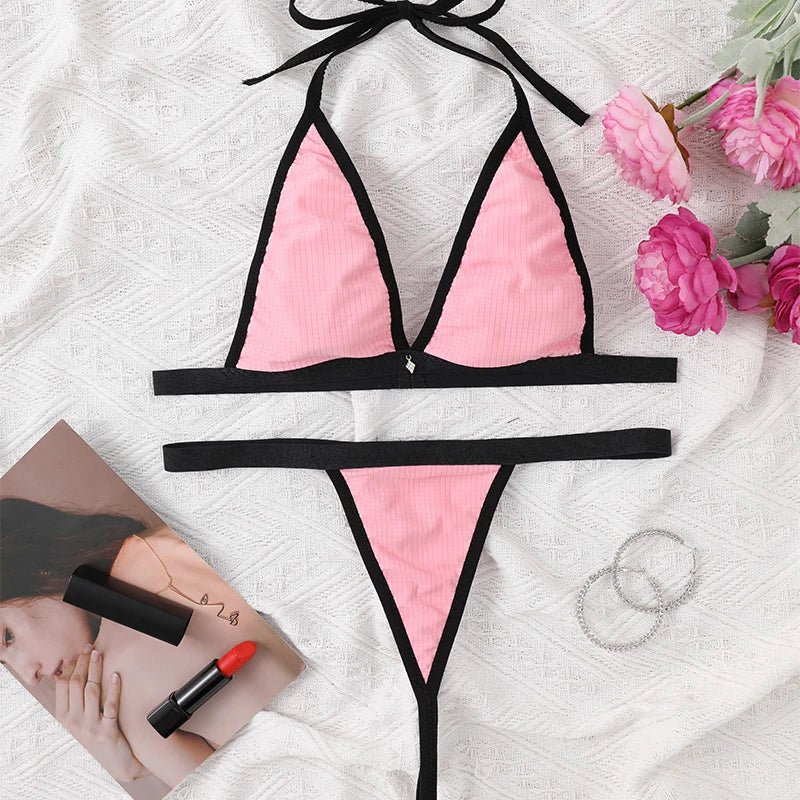 2024 Women Brazilian Thong Bikini Set Micro Swimwear