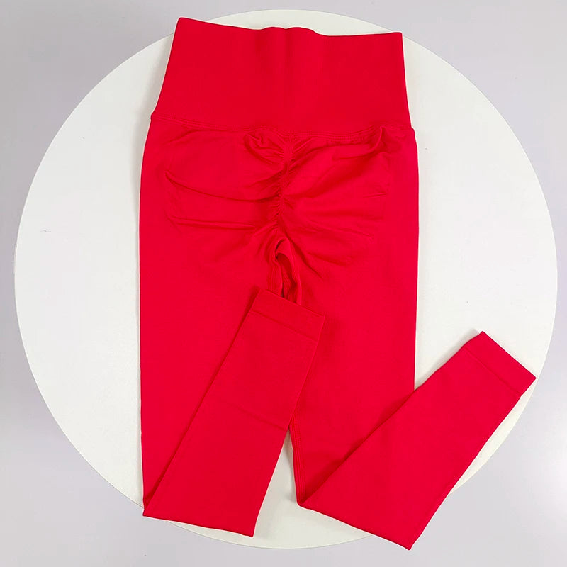 ليغينغز يوغا سلس بخصر عالٍ ورفع للصدر للنساء للياقة البدنية