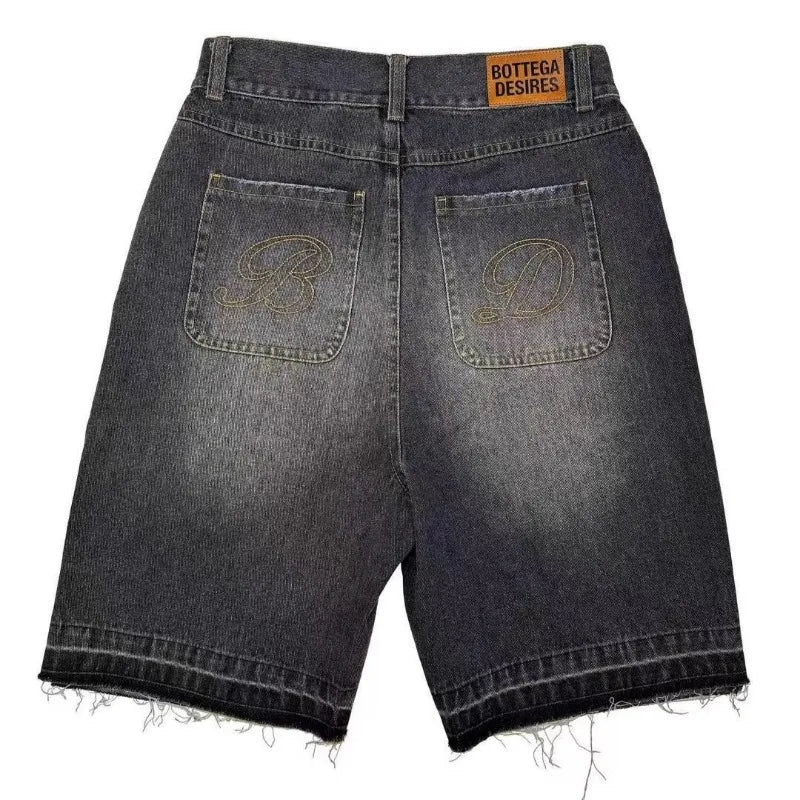 Deeptown Y2k Vintage Denim Shorts Women Baggy HipHop