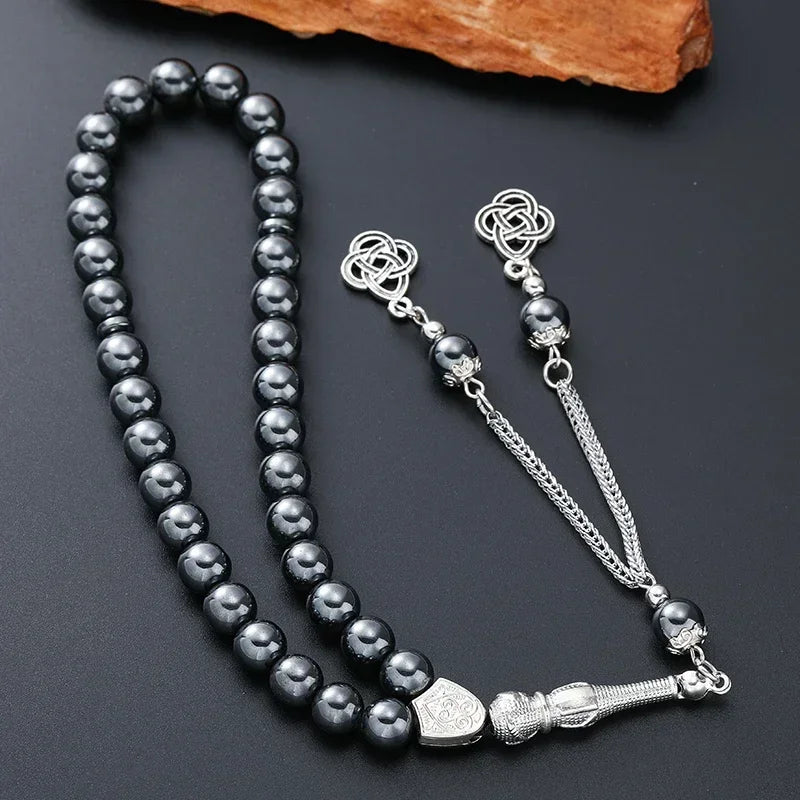 New 8 Cm 33 Black Gallstone Muslim Prayer Beads Unisex