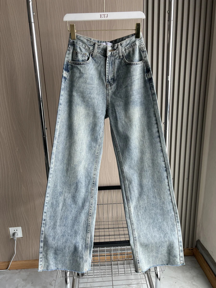 Traf Wide Leg High Waisted Jeans For Women Five Pockets