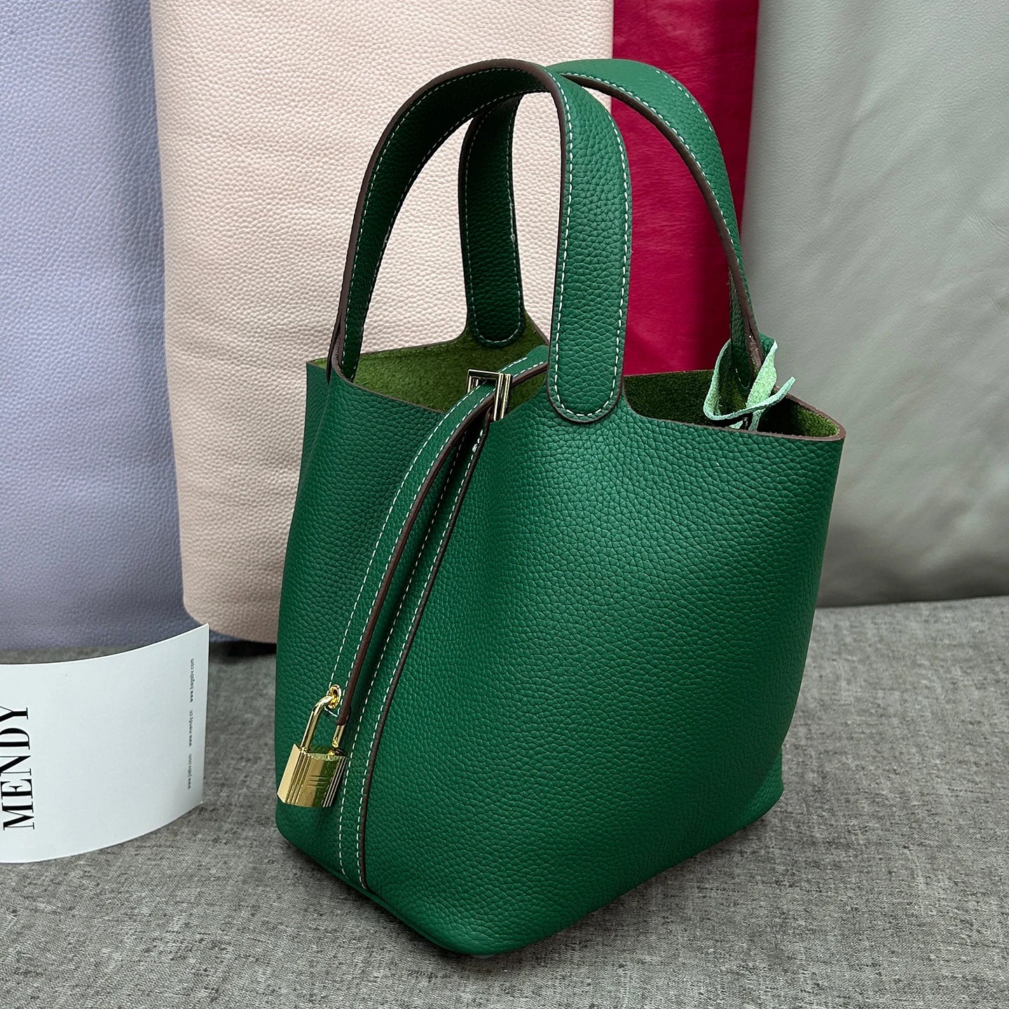 Mendy Mini Bucket Bag Women Genuine Leather Crossbody