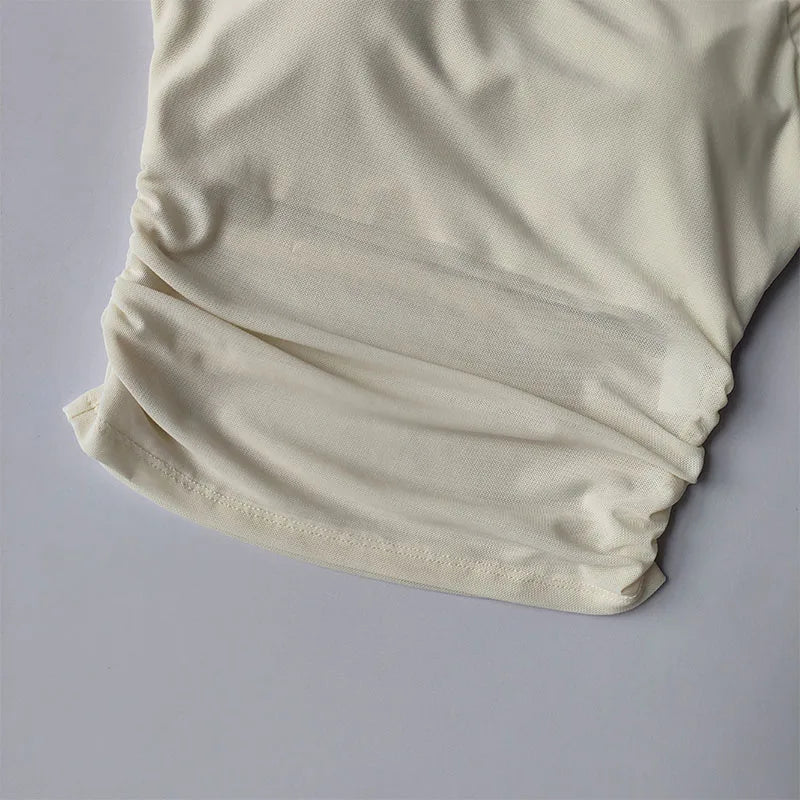 Summer Two Piece Yoga Dress Chest Cushion Sports Mesh Top