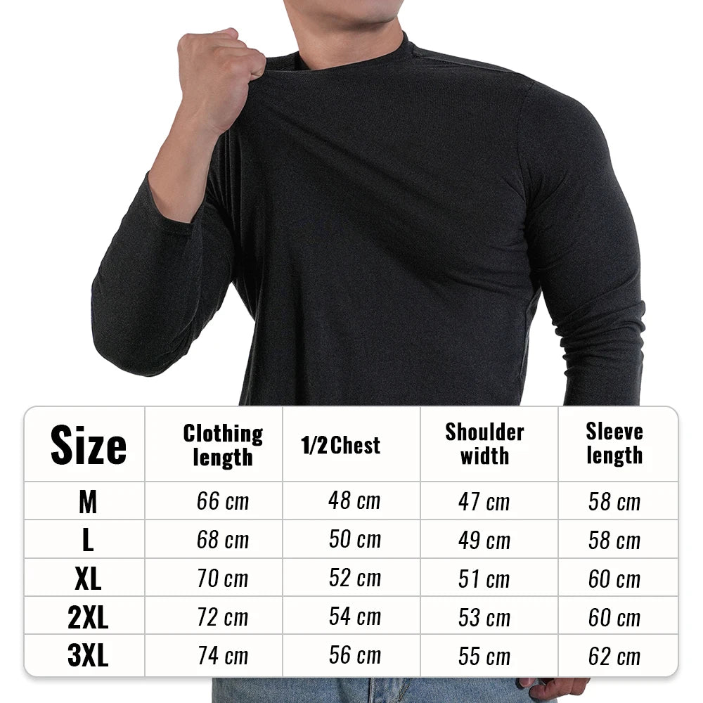 Men's Cotton Long Sleeve T Shirt Classic Fit For Everyday
