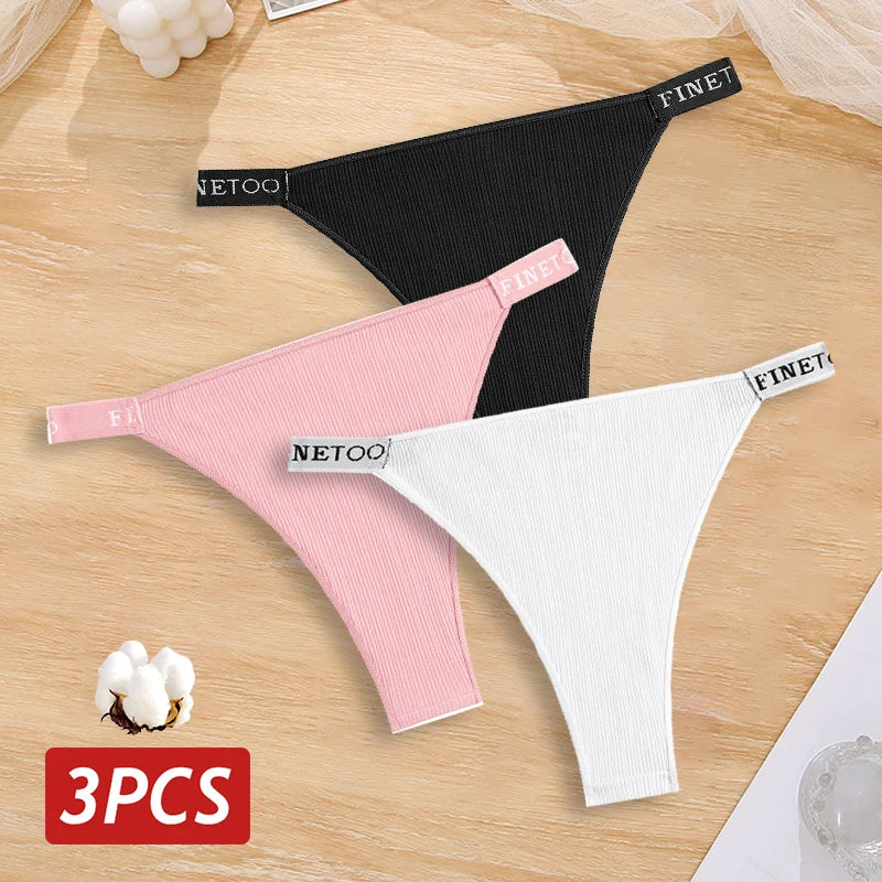 Cotton Brazilian Panties For Women Low Waist Lingerie Set