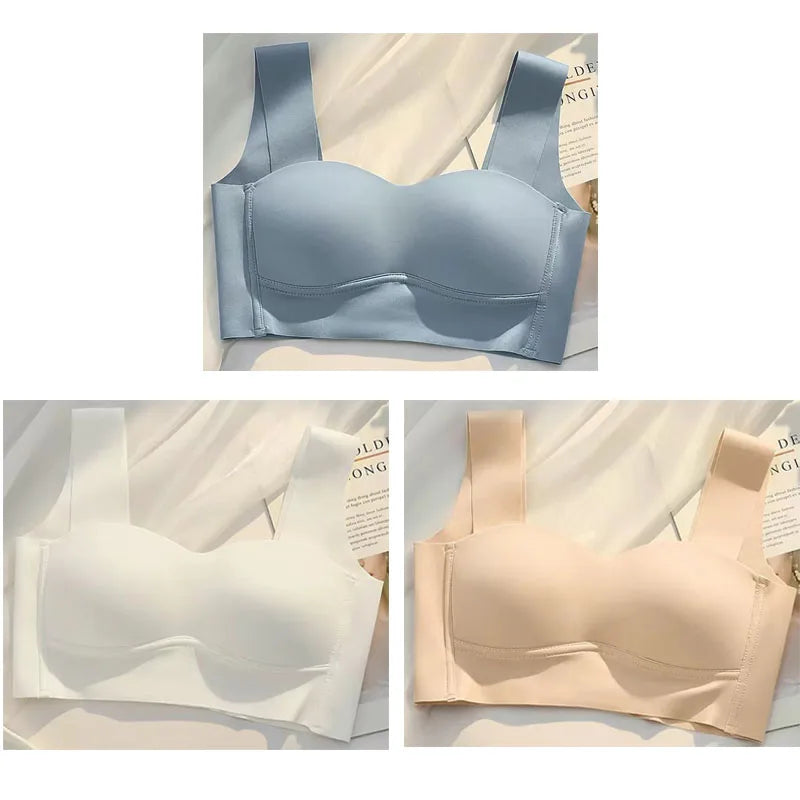 Three Pack Ice Silk Wireless Bralette Set For Women