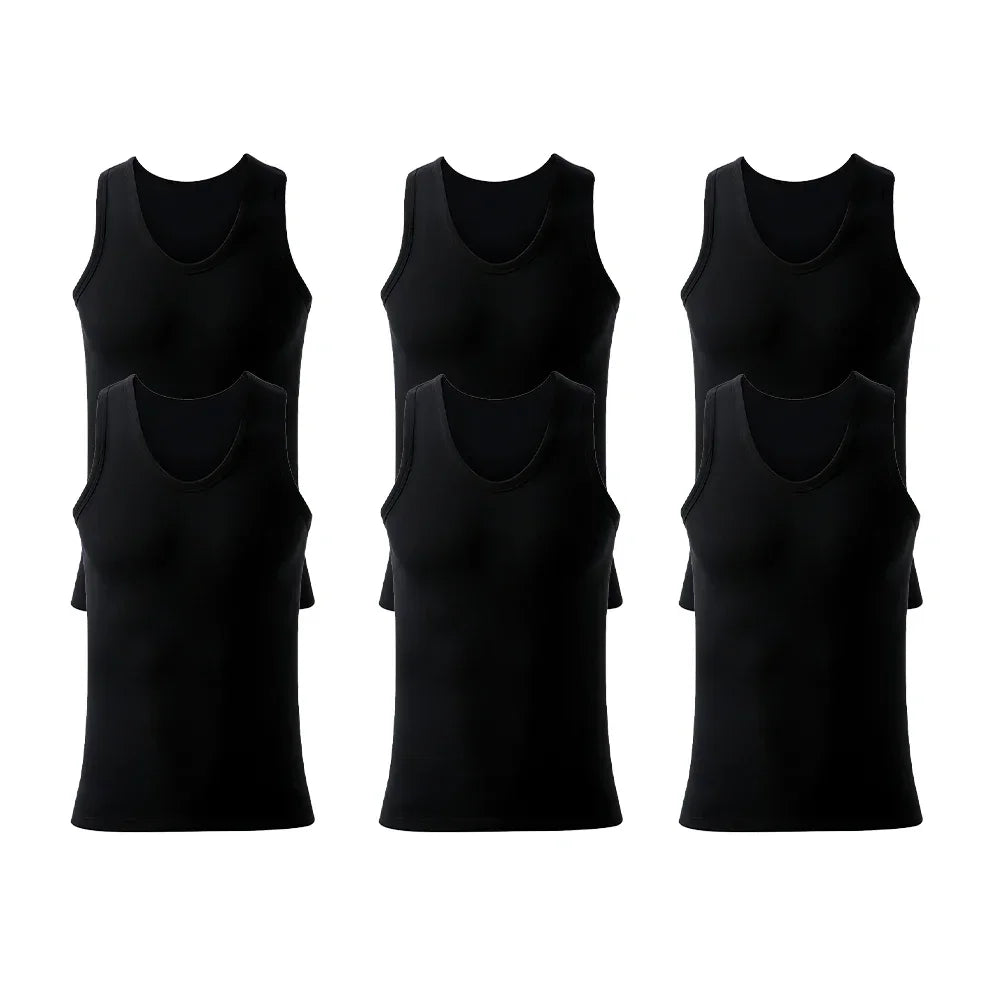 6 Pack Mens Cotton Athletic Tank Tops Breathable Wicking