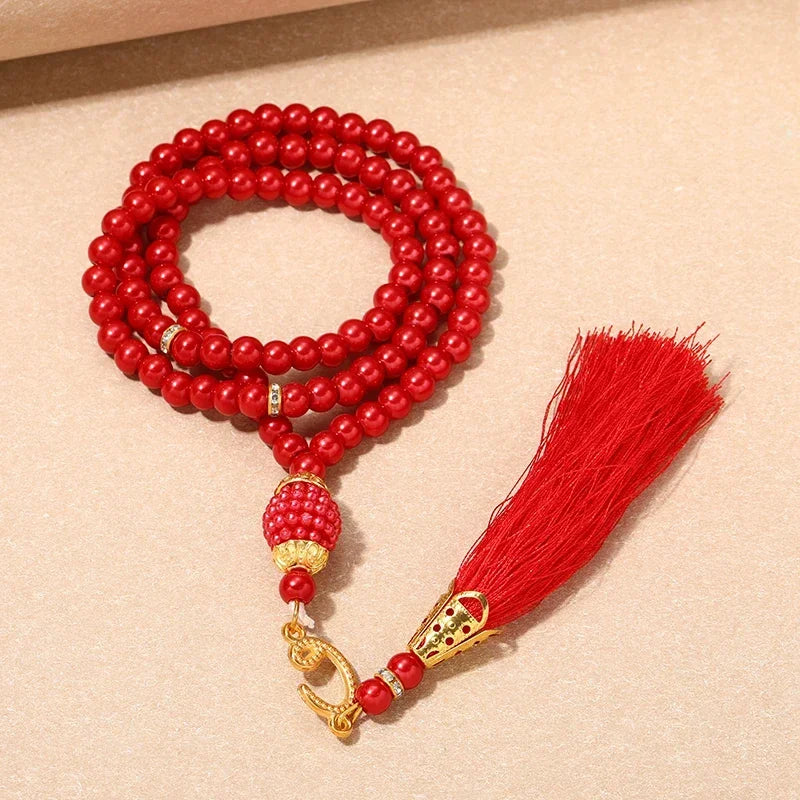 New 8 Cm 33 Black Gallstone Muslim Prayer Beads Unisex