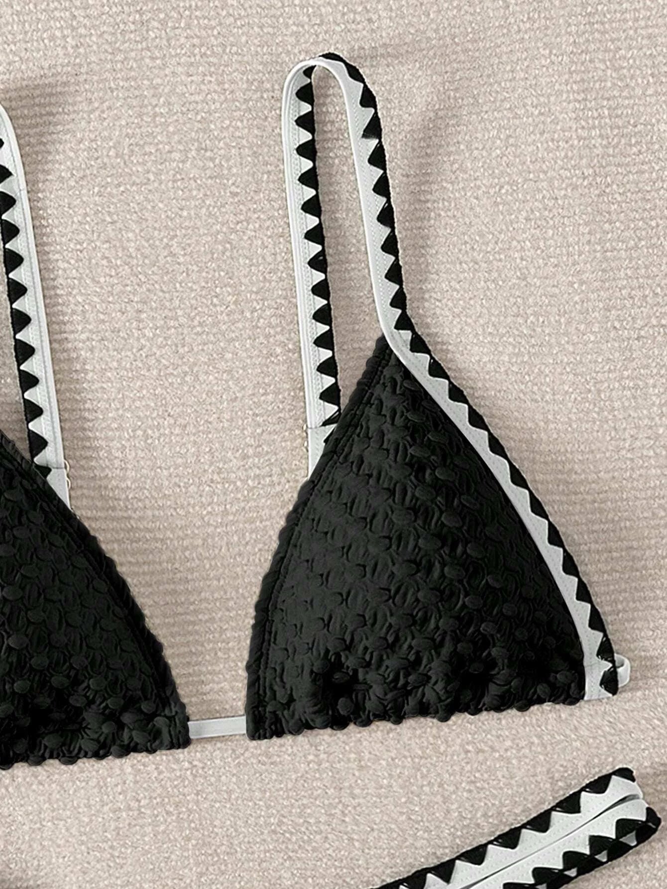 Triangle Bikini Set Strappy Swimsuit Women Beachwear 2025