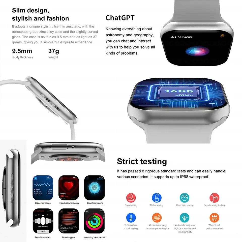 Smart Watch Series 10 Blood Pressure Bluetooth Call NFC