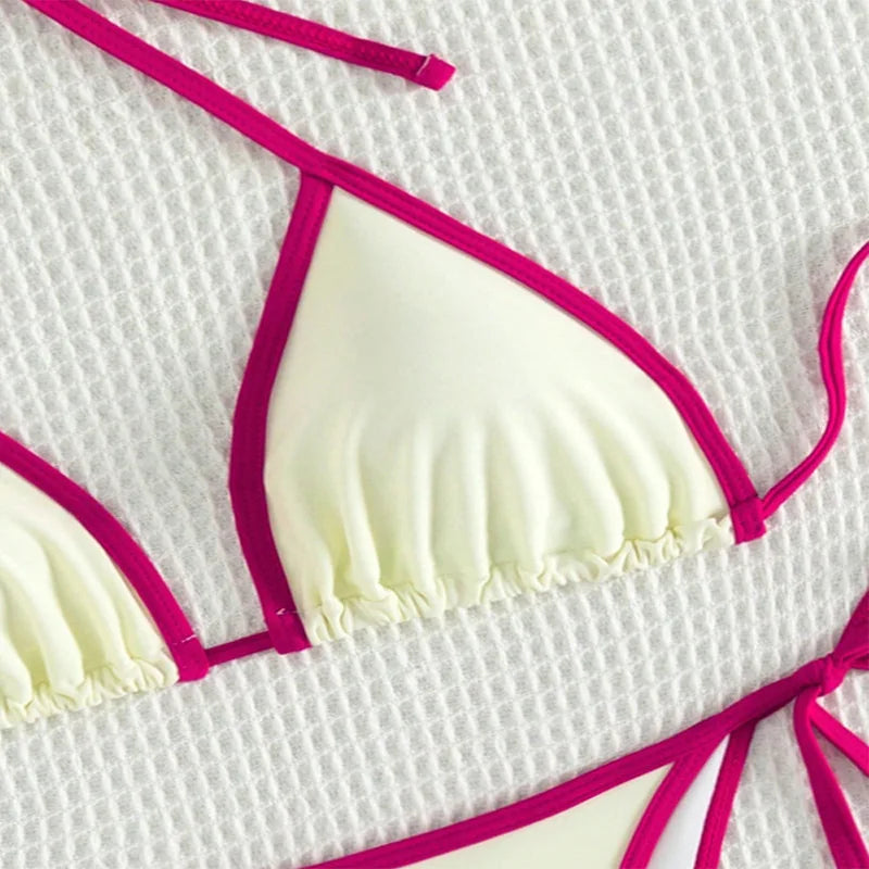 Yiiciovy مجموعة بيكيني مثير مع حمالة عنق قطعتين ملابس سباحة نسائية