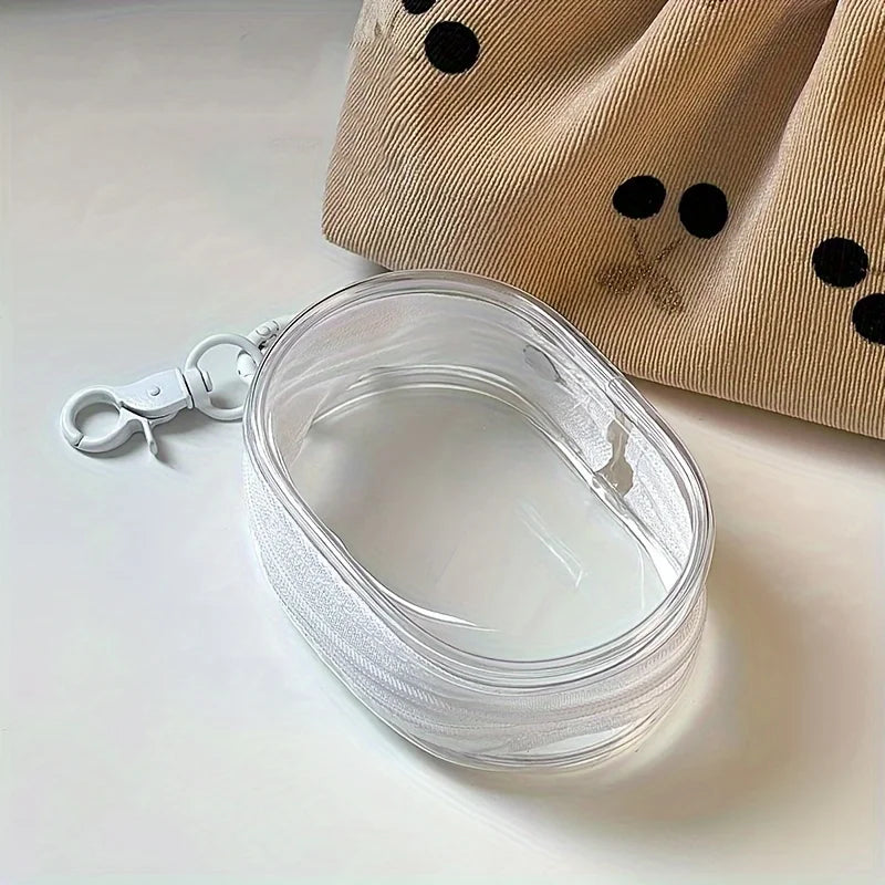 Portable Mini Clear Zipper Bag for Earphones and Chargers