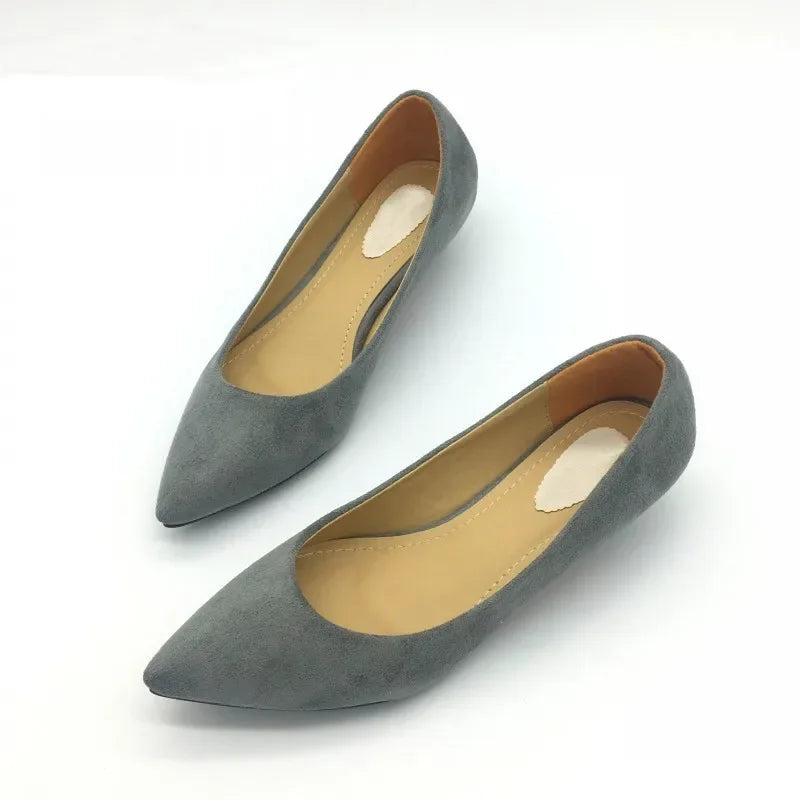 CEYANEAO Sexy Women Low Heel Pumps Slip On Spring Autumn