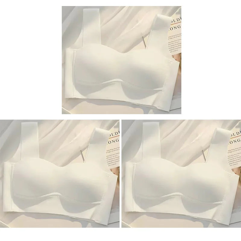 Three Pack Ice Silk Wireless Bralette Set For Women