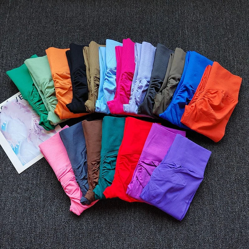 ليغينغز يوغا سلس بخصر عالٍ ورفع للصدر للنساء للياقة البدنية