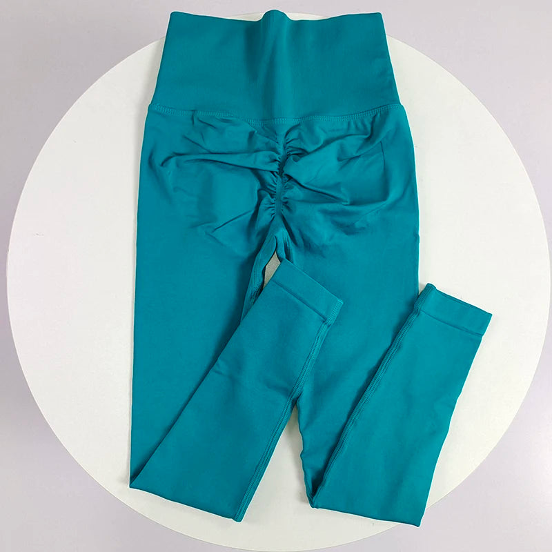 ليغينغز يوغا سلس بخصر عالٍ ورفع للصدر للنساء للياقة البدنية