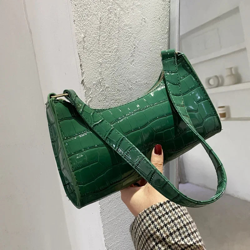 Retro Alligator Pattern Small PU Leather Handbags For Women