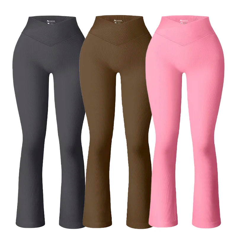 Women's Yoga Pants Flare Leggings Waist Cinching Breathable
