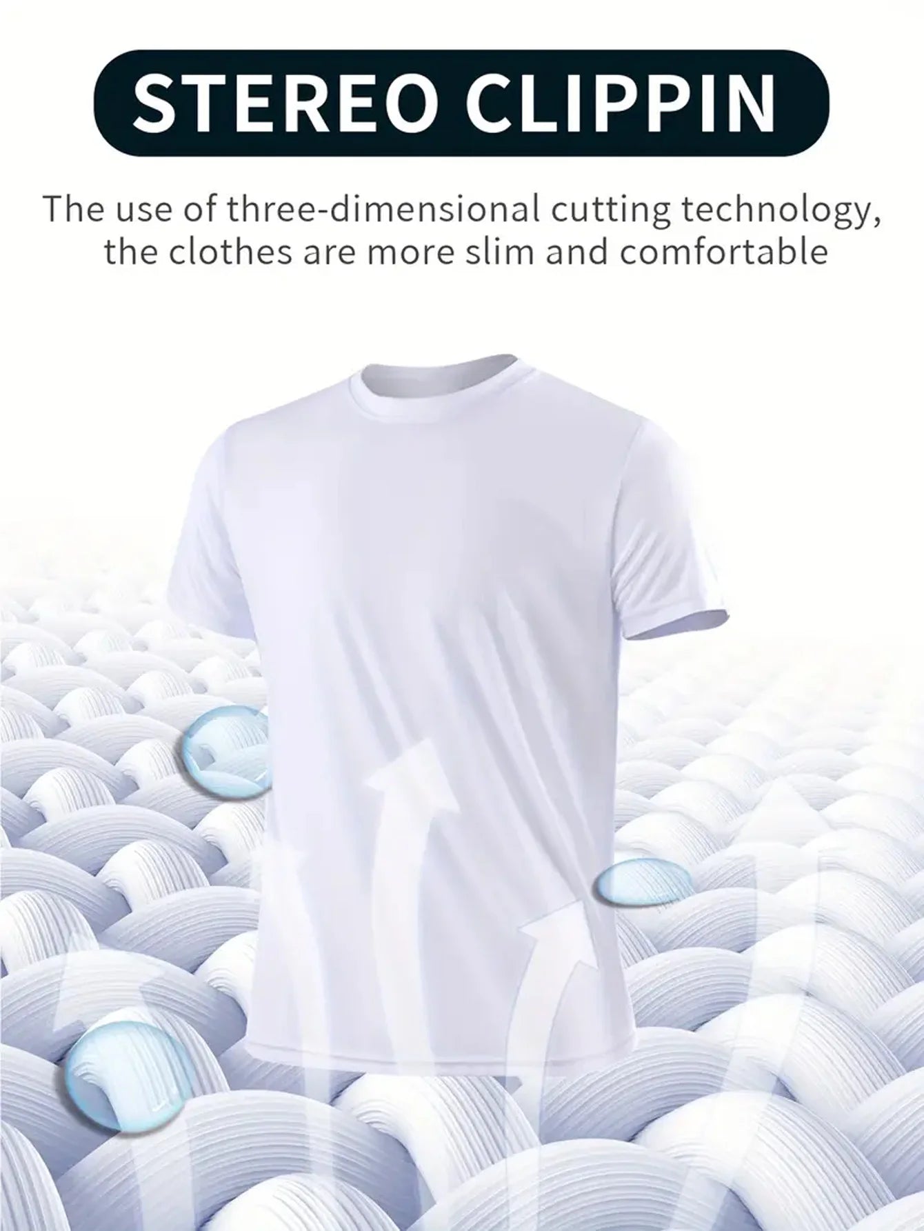 Six Pack Mens White Lightweight Quick Dry T Shirts For Gym