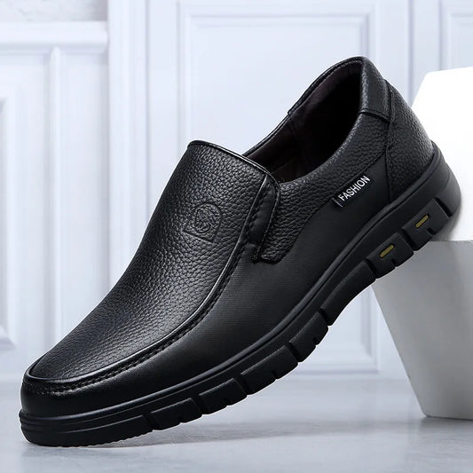 Genuine Leather Handmade Shoes For Men Flat Platform