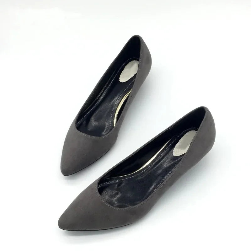 CEYANEAO Sexy Women Low Heel Pumps Slip On Spring Autumn