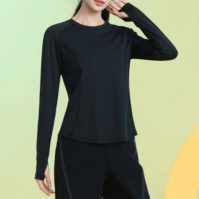 Phigeer Women Long Sleeve Yoga Tops Quick Dry Breathable