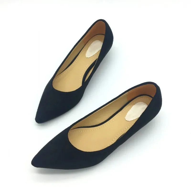 CEYANEAO Sexy Women Low Heel Pumps Slip On Spring Autumn