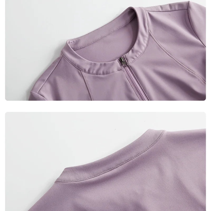 Drur Women Yoga Crop Top Long Sleeve Lightweight Sport Shirt